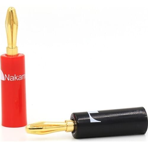 16Pieces Banana Connector Nakamichi 24k Gold plated 4mm Banana Plug Hifi Speaker Cable Connector