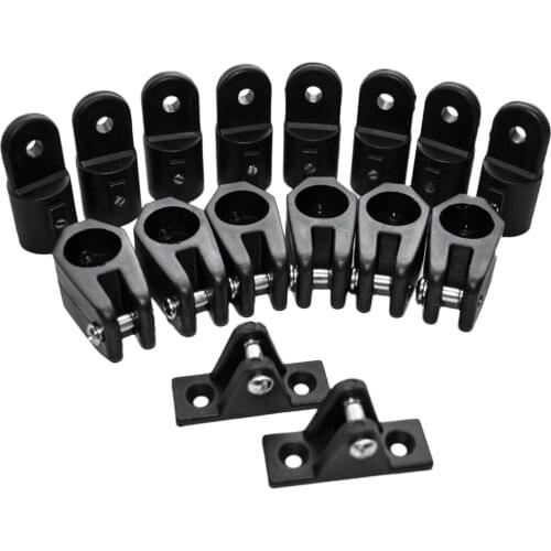 16 Pieces Nylon Marine Boat Canopy Cover Bimini Top Deck Hinge Jaw Slide Eye End Fitting Hardware Universal DIY Tool Solid