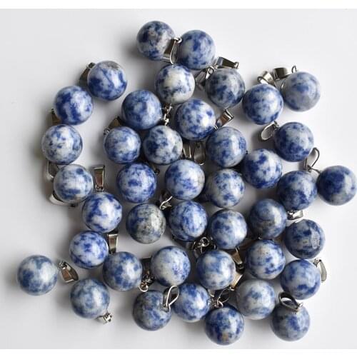2020 fashion high quality Natural Sodalite ball shape pendants for jewelry Accessories making 50pcs/lot wholesale free shipping