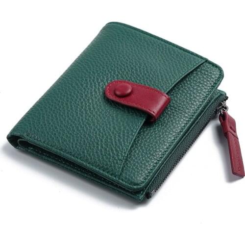 2021 Hot Genuine Leather Wallet Female Famous Brand Wallet Case Fashion Cow Leather Purse