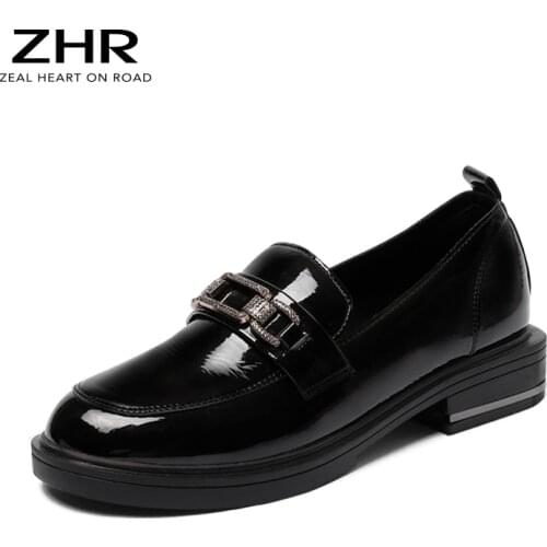 2021 Women loafers shoes Patent leather