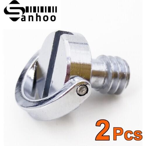 2x Metal Female Silver 1/4" D Ring Screw Convert Stainless Steel For Tripod Quick Release Plate Camera Accessories Gadgets ZM56