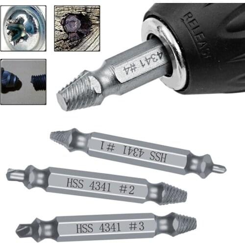 6 pieces/set of 4341 extractor, screwdriver bit, broken wire repair tool, double-head screw sliding tooth removal tool