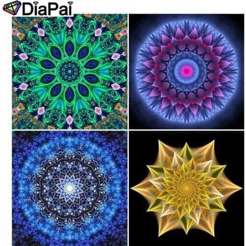 DIAPAI Diamond Painting 5D DIY Full Square/Round Drill "Religious Mandala" 3D Embroidery Cross Stitch 5D Decor Gift