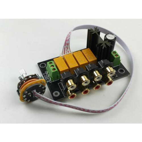 Hifi Lossless audio 4 pairs RCA input Source Selector Signal Selector Switching Switcher Switch Splitter For Preamp Amplifier