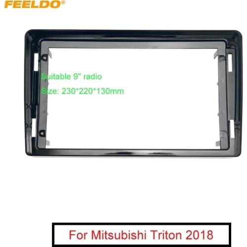 FEELDO Car Audio Radio 2DIN Fascia Frame Adapter For Mitsubishi Triton 9" Big Screen DVD Dash Fitting Panel Frame Kit