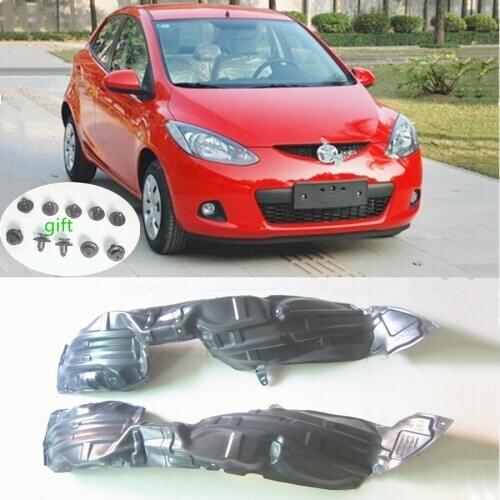 Car assessoires front wheel inner fender splash mud guard D652-56-130 140 for Mazda 2 2007-2011 DE