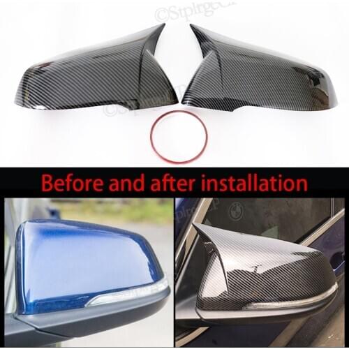 For BMW X2 F39 2018 - UP Carbon fiber side mirror cover, reversing mirror cover modified with carbon fiber pattern decoration