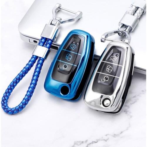 Car Key Cover Bag Case Shell Keychain for Ford Focus 2 3 MK3 ST RS Ecosport Kuga Escape Fiesta Fold C-Max S-Max Mondeo