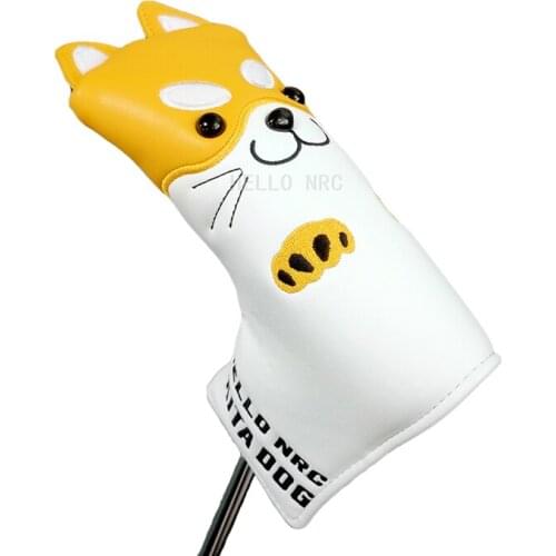 Golf Clubs Headcover Blade Putter Cover Firewood dog cartoon Magnet Closed 1Pcs