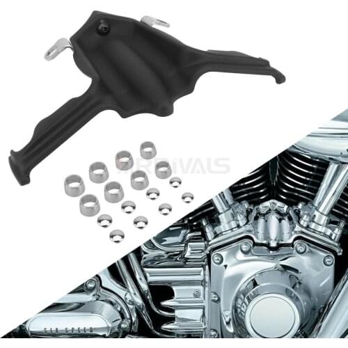Black Tappet / Lifter Block Accent Trim Cover For Harley Twin Cam 00-17 Touring Electra Glide Dyna Fat Bob Breakout