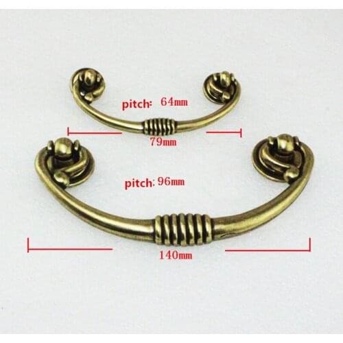 Vintage European Style Wooden Wine Gift Box Handle Knobs Tracery Arch Bronze Tone,Zinc Alloy Handles,Furniture Hardware,1Pc