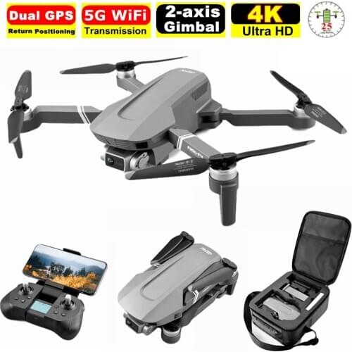 F4 GPS Drone With 5G WiFi FPV 2-Axis 4K Dual Camera Anti-Shake Gimbal 2000m Image Transmission Brushless Professional RC Toy