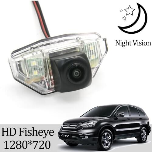 Owtosin HD 1280*720 Fisheye Rear View Camera For Honda CRV 2007 2008 2009 2010 Car Vehicle Reverse Parking Accessories