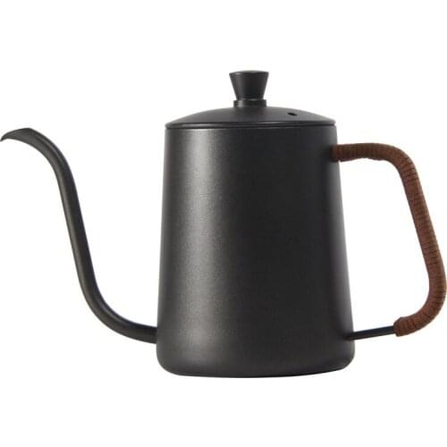 Drip Kettle 350ml 600ml Coffee Tea Pot Non-Stick Food Grade Stainless Steel Gooseneck Drip Kettle Swan Neck Thin Mouth