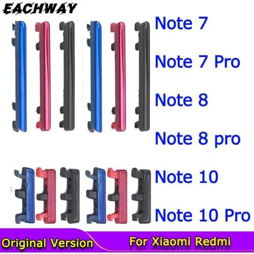 For Xiaomi Note 7 8 10 Pro Power Button ON OFF Volume Up Down Side Button Key Note8 Replacement For Xiaomi Redmi Note 8 Pro