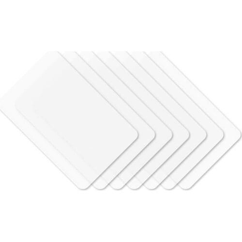Set of 8 Transparent Place Mats Washable White Dining Table Place Mat Plastic Non-Slip Anti-Fouling Heat Resistant