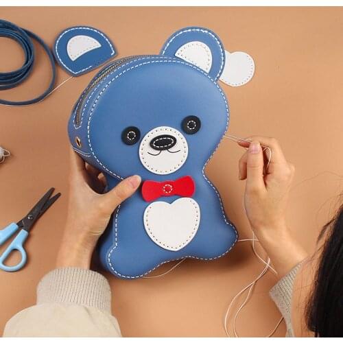 DIY Bear PU Material Bag Set for Coin Phone Bag Handbag Sewing