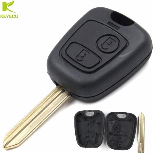 KEYECU New Replacement 2 Button Remote Key Flip Fob Car Key Case for Citroen C1 C2 C3 Saxo /Xsara /Picasso /Berlingo Uncut Blade