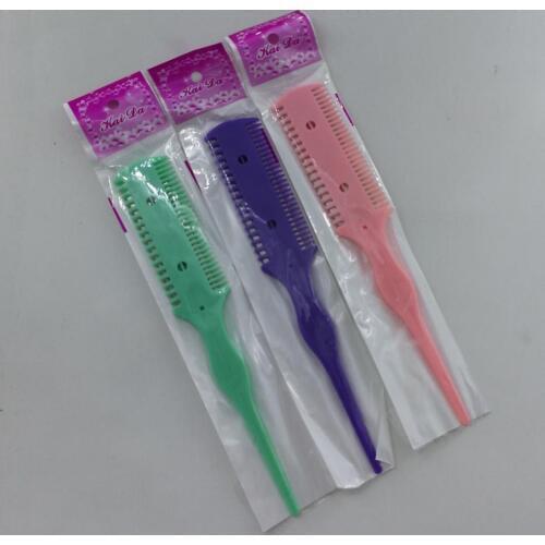 Double sides Comb Knife Thinning hair stainless steel double faced blade thinning knife cut device barber knife 10pcs/lot