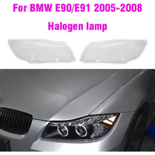 Front Car Halogen Headlights Lampshade Car Headlight Cover For BMW 3 Series E90 E91 2005-2009