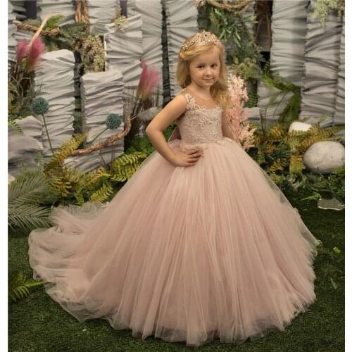 Flower Girl Dress for Wedding Party Little Princess Cascading Kids Pageant Gowns For Weddings First Communion Dress