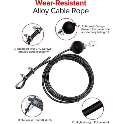 1pcs 2M/3.M Adjustable Steel Wire Rope Kit DIY Weight Multi Gym Cable Fitness Pulley Gym Fitness Equipment Accessories