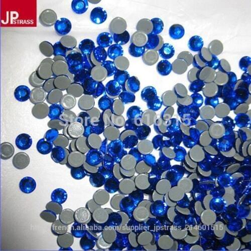 SS16 1440 pcs each lot Sapphire hot fix rhinestone for baby sweater by China post air mail free shipping