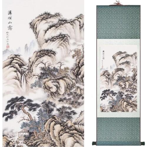 Old fashion painting landscape art painting Chinese traditional art painting China ink painting20190813013