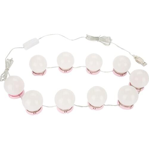 LED Bulbs Mirror Light Vanity Mirror Lights LED Lamp Kit Lens Headlight LED Bulbs Kit Makeup Mirror Bulb Hollywood String Lights