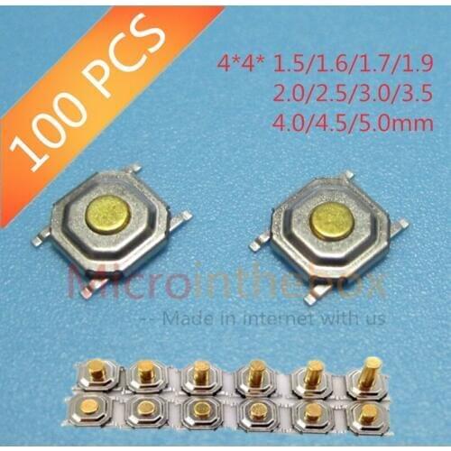Tact Switch 4*4*1.5 4x4x1.5 mini tact switch 4Pin SMD 5.2*5.2 for TWS bluetooth speaker keypad switch