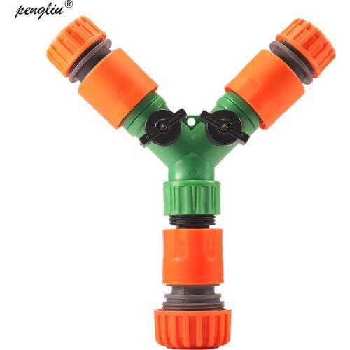 Garden Hose Tap 3 Way Tap Y Connector 1/2 3/4 1" Hose Quick Coupler Irrigation Valve DN15 DN20 DN25 Garden Water Splitter 1Set