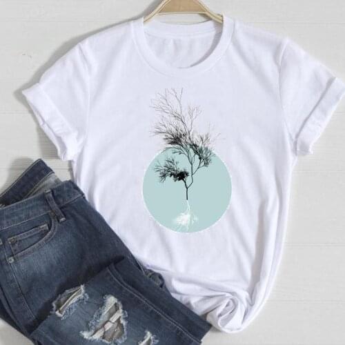 Women Watercolor 2021 New Cute Printing Fashion Cartoon Summer Graphic T Top Lady Print Tee Female Tshirts Clothes T-Shirt