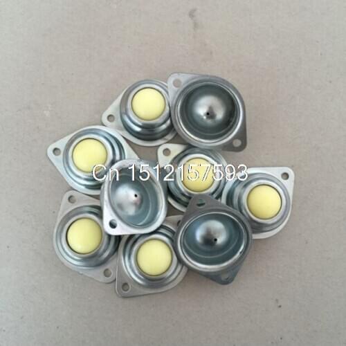 10Pcs Dia 1'' Nylon Ball Metal Transfer Bearing Unit Conveyor Roller
