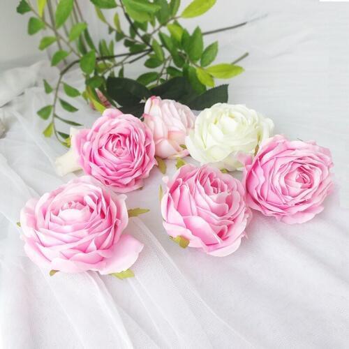 10pcs/lot High quality Artificial Silk Rose flower Head Home Party Decorative Flower Wedding Arch Backdrop Decoration