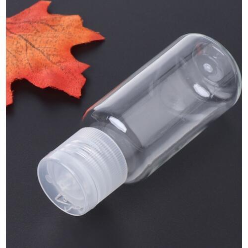 3*40ml Clear Empty Plastic Sample Flip Cap Bottle Makeup Emollient Water Container NEW