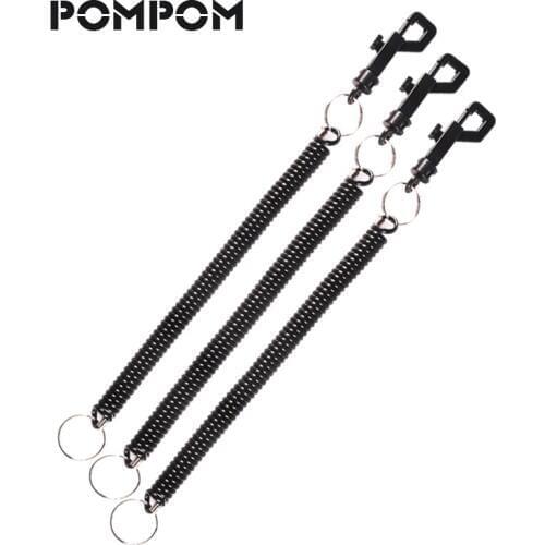 3PCS Fashion Stretch coil Plastic Elastic Keychain for fishing Spring Coil Lobster Clip Keychain coil Stretch lanyards Jewelry