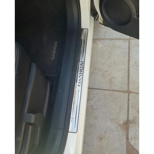 4pcs/lot car accessories stainless steel scuff plate door sill for Nissan qashqai J10 2009 2010 2011 2012 2013 - 2015