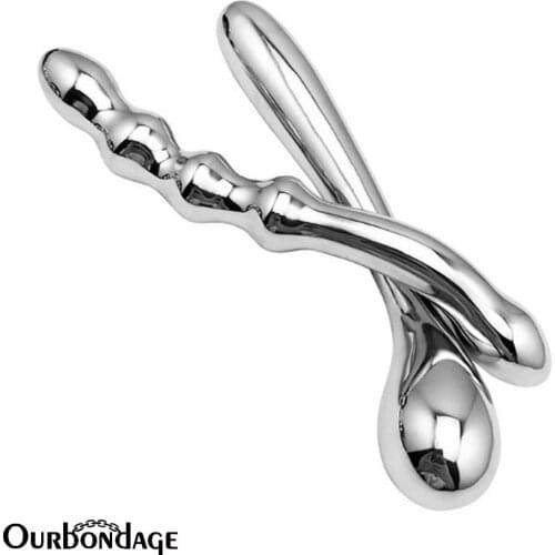 Ourbondage 2 Type Stainless Steel Snake Handheld Anal Butt Plug For Men Women Prostate Massage Adult Sex Toys
