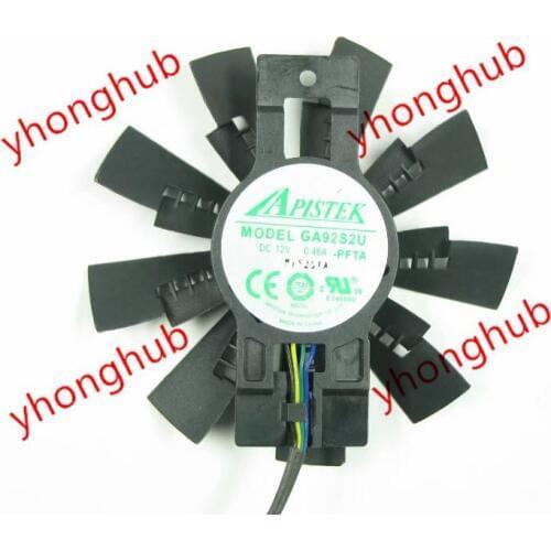 GA92S2U Video card Fan DC 12V 0.46A 4-wire