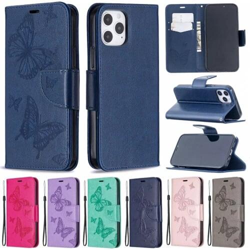 Butterfly leather Wallet Phone Case For iPhone 6 7 8 Plus X XS XR XSMax 11 12 Pro Max 12Mini Cases