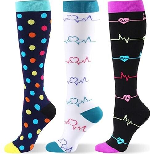 Men Wome Stockings Running Basketball Football Socks Nylon Anti-swelling Stretch Outdoor Sports Anti Fatigue Compression Socks