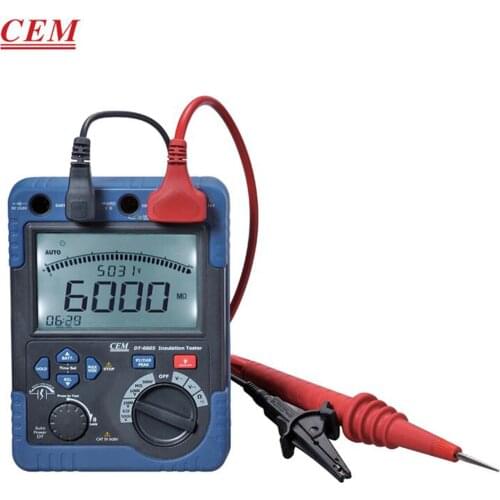 CEM DT-6605 High Voltage Insulation Resistance Tester AC / DC Voltage Measurement High Precision Insulation Meter Megger,New