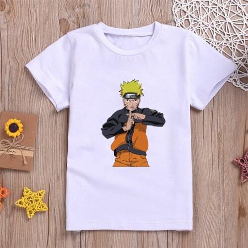 New Children Naruto T-shirt Pullover Leisure Fashion Kids Girls Tops Birthday Gift 2021 Summer Clothes for Kids Casual Clothing