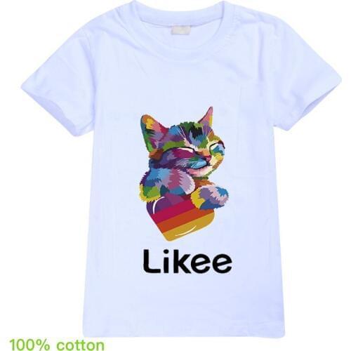 Animal Print Likee T-shirt for Girls Boys Clothes Cartoon T Shirts Children Cute Unicorn Baby Birthday Tshirt Kids Tops