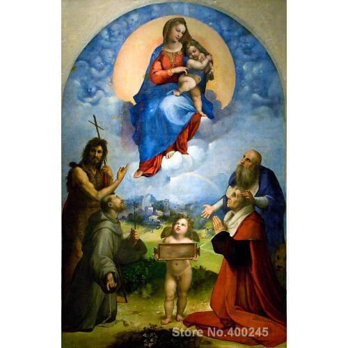 Classic paintings Madonna of Foligno Raphael sanzio Art reproduction High quality Hand painted