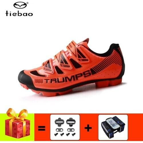 Tiebao men sapatilha ciclismo mtb cycling shoes add cleats breathable self-locking mountain bike sneakers women non-slip shoes