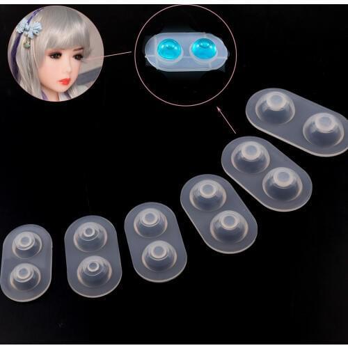 6Pcs/set Doll Eyes Pendant Mirror Crafts Cake Silicone Mold For Jewelry Charms Making Tool Crystal Diamond Epoxy Resin Moulds