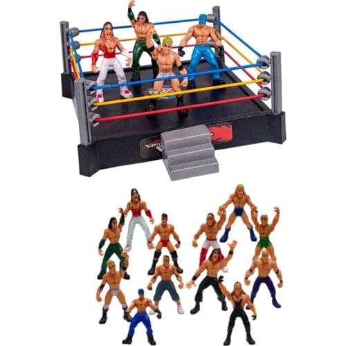 American Wrestler Quartet Arena Character Scene Model Set Gladiator Decoration Toy Scene Prop Fighting Decoration