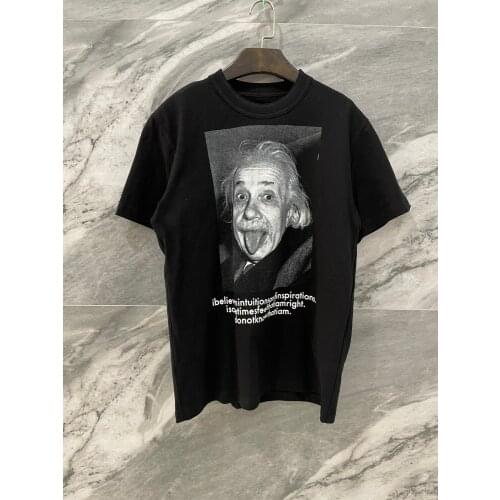 Niche Design Personalized Avatar Printing Thick Cotton Round Neck T-shirt Woman Top